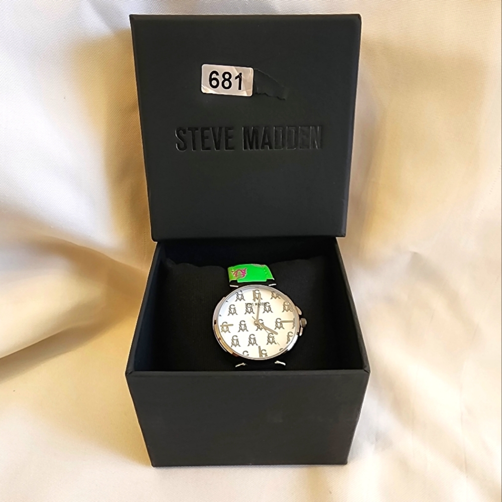 Steve Madden Multi color logo watch